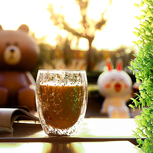 iClosam doppelwandige Gläser,Kaffeegläser Wassergläser Teegläser Weihnachtstassen Doppelwandiger Glasbecher… – Bild 7