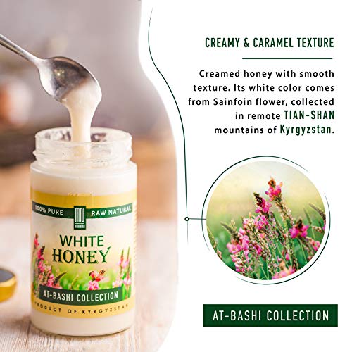 White Honey (15.8 Ounce) Natural Creamed Wildflower Mountain Honey from