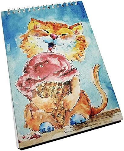 Sketchbook: Premium Hardcover Heavyweight (160g) Spiral Bound Gift Collectable (Cat, 8.2x5.6)
