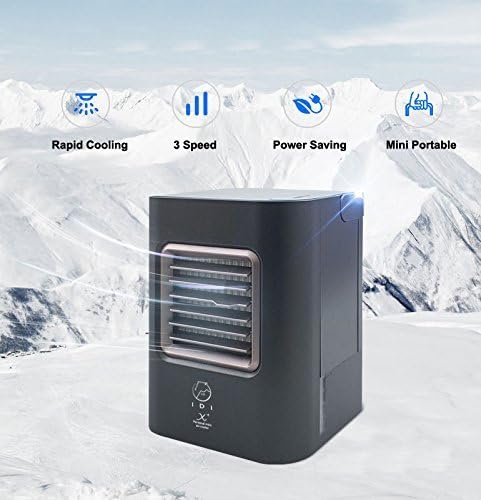 PBELE Personal Space Air Cooler, 5 in 1 Portable Air Conditioner Fan, Filter with Nanotechnology, Desktop Evaporative Air Cooler Mini Humidifier & Purifier