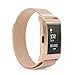 MoKo Fitbit Charge 2 Band, Milanese Loop Mesh Stainless Steel Bracelet Strap + Frame Housing for 2016 Fitbit Charge 2 Heart Rate + Fitness Wristband, Wrist Length 5.31