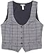 Ragstock Women's Grey Plaid Button Up Vest Top, Small