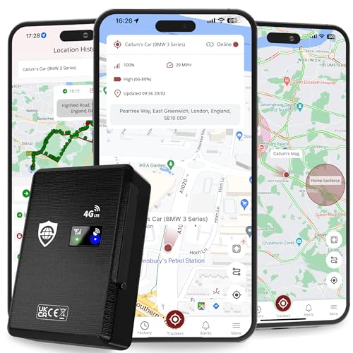 SafeTag MAG 4G - Magnetic and Rechargeable GPS Locator for Car, Van, Motorbike, 3 Months Standby, Tracking and Real-Time Alerts, Free 7 Day Trial and SIM Included