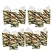 Camo Army Birthday Party Favors for 12 - Camo Dog Tags (12), Toy Compass (12), Wrist Bands (12) Camo Treat Bags (12) and Party Sticker (Total 49 Pieces) (Green)
