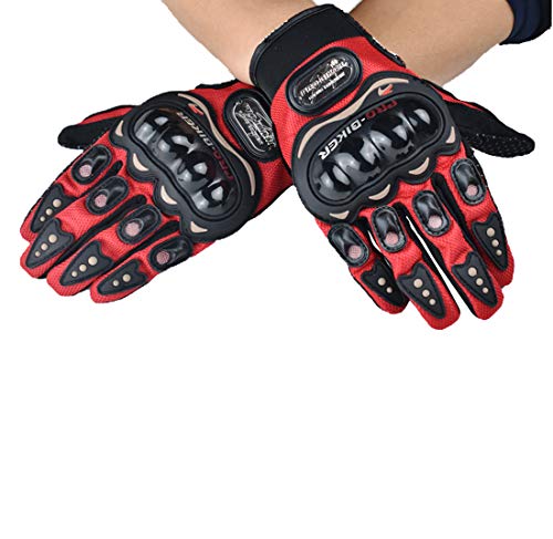 CHCYCLE motorcycle gloves touch screen summer motorbike powersports protective racing gloves (L-Red) - Thumbnail 2
