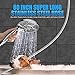 Handheld Shower Head, WASSERN 5.2'' High Pressure 6 Setting 81 Jets Rainfall Massage Water Saving Trickle Pause Extra Long 80'' Stainless Steel Hose Angle Adjustable Brass Ball Joint Bracket Chrome