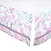 The Peanut Shell Pink and Purple Floral and Mint Dot 3 Piece Crib Bedding