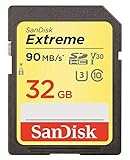 SanDisk Extreme 32GB 90 Mb/s SDHC UHS-I Card (SDSDXVE-032G-GNCIN) [Newest Version]