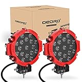 oEdRo 7 Inches 51W 5100LM LED Light Pods, Round