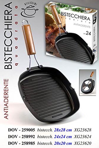Bistecchiera Grill Quadrata 28x28cm In Alluminio Antiaderente Les Forgees Le Creuset