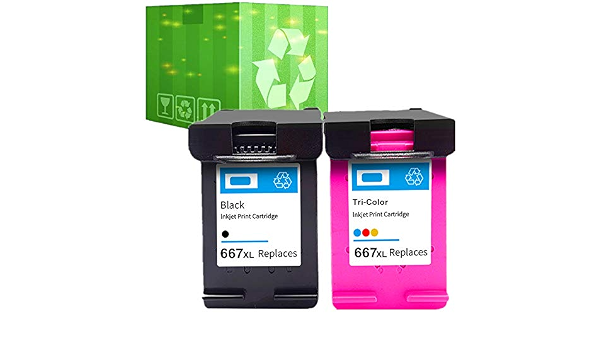 Amazon.com: J2INK Cartucho de tinta remanufacturado para HP 667XL 667  3YM81AN 3YM80AN Negro Tri-Color 2 Pack de cartuchos de tinta DeskJet 2700  Plus 4100 Envy 6000 6400 DeskJet Plus 6475 6476 6478 : Productos de Oficina