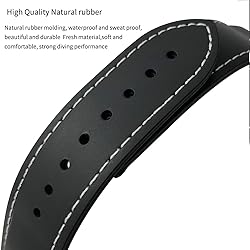GC GUAN CHAO Curved End Rubber Watchband Fit for