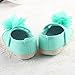 Voberry Infant Toddlers Baby Girls Soft Soled Flower Crib Shoes Girls Mary Jane Flat Shoes (0~6 Month, Green)