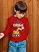 I'm Digging Christmas Gift Snow Plough Tractor Toddler/Kids Long Sleeve T-Shirt 5/6 Red