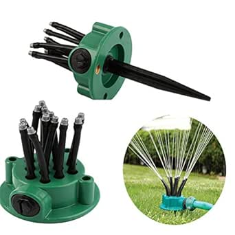 Aspersor de jardín, 360 grados automático de múltiples cabezas