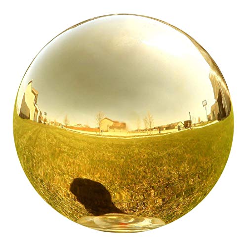 Lily's Home Gazing Globe Mirror Ball in Gold Stainless Steel. (8 inch)