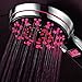 Hotel Spa 3 Colors LED Hand Shower with Temperature Display, Chrome, 4.25