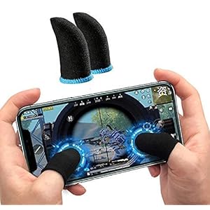 Vizykart ® Anti Slip Thumb Sleeve, Slip Proof Sweat Proof Professional Touch Screen Thumbs Finger Sleeve for Pubg Mobile…