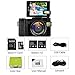 Digital Camera with WiFi 24MP 2.7K HD Video Camcorder 3.0 Inch Flip Screen Vlogging Camera with Flashlight and 2 Batteries (Not Include MicroSD/TF Card)