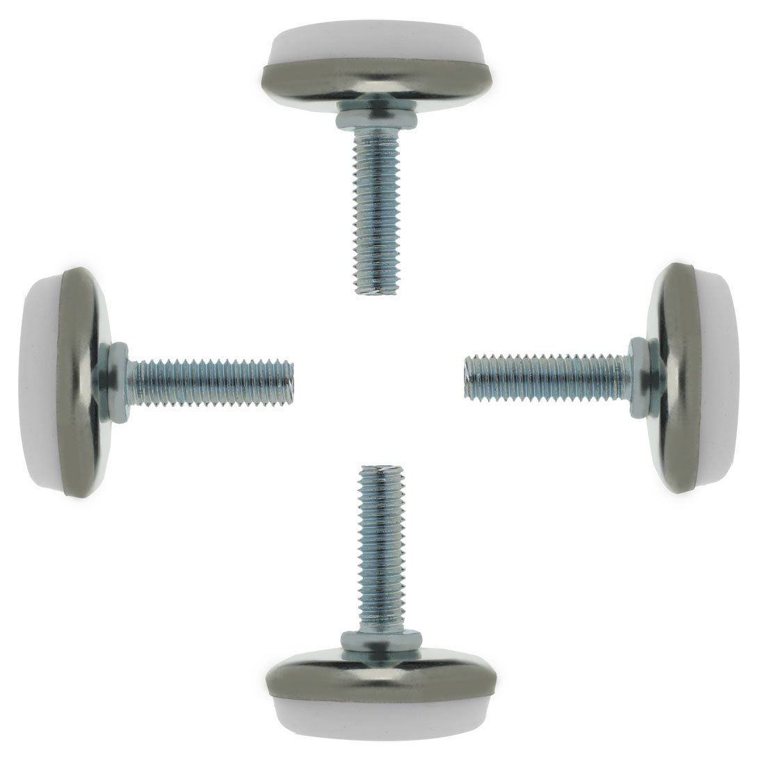 sourcingmap M6 x 20 x 30 Screw on Furniture Glide Leveling Feet Protector Floor Adjustable Leveler for Table Chair Leg 4 Pack