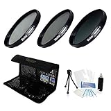 UltraPro 55mm Digital High-Resolution ND8 Filter Kit (UV, CPL, ND8) with Deluxe Filter Carry Case for the Sony FDR-AX53 4K Ultra HD Handycam Camcorder. UltraPro Deluxe Accessory Set Included