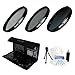 UltraPro 55mm Digital High-Resolution ND Filter Kit (ND2, ND4, ND8) with Deluxe Filter Carry Case for The Sony FDR-AX53 4K Ultra HD Handycam Camcorder