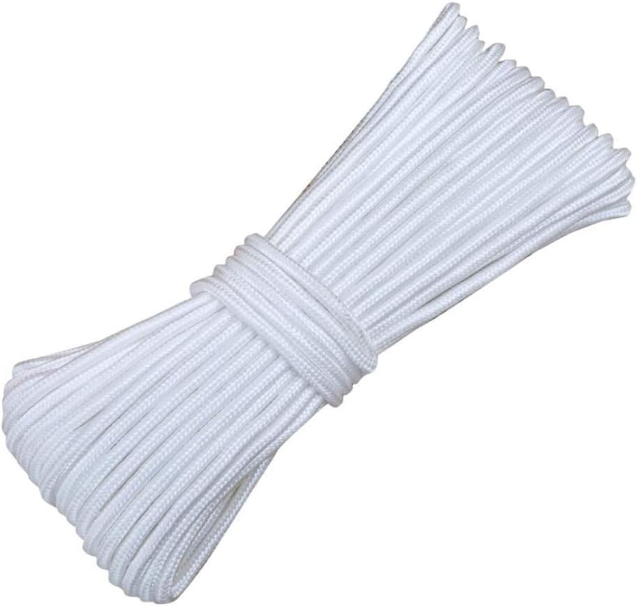 LQBDJPYS Clotheslines Cords Climbing Rope, 6mm Survival Cord Nylon Rope Bundled Rope Braided Rope Bundled Rope Clothesline Outdoor Braided Fire Parachute Cord Ropes Tear-Resistant