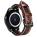 Valkit Compatible Gear Sport/Gear S2 Classic Bands Genuine Leather Watch Band Bracelet Strap with Stainless Steel Clasp Replacement for Gear Sport SM-R600/Gear S2 Classic (SM-R732/735), Coffee
