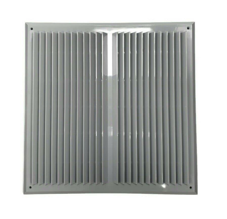 Prostko Grey Air Vent Grille / 450mm x 450mm / with Fly Screen 18'' x 18'' Ventilation Cover/Anti-Insect Mesh