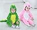 TONWHAR Kids' And Toddlers' Infant Tiger Dinosaur Animal Fancy Dress Costume Outfit Hooded Romper Jumpsuit (12-18 Months/Height:29