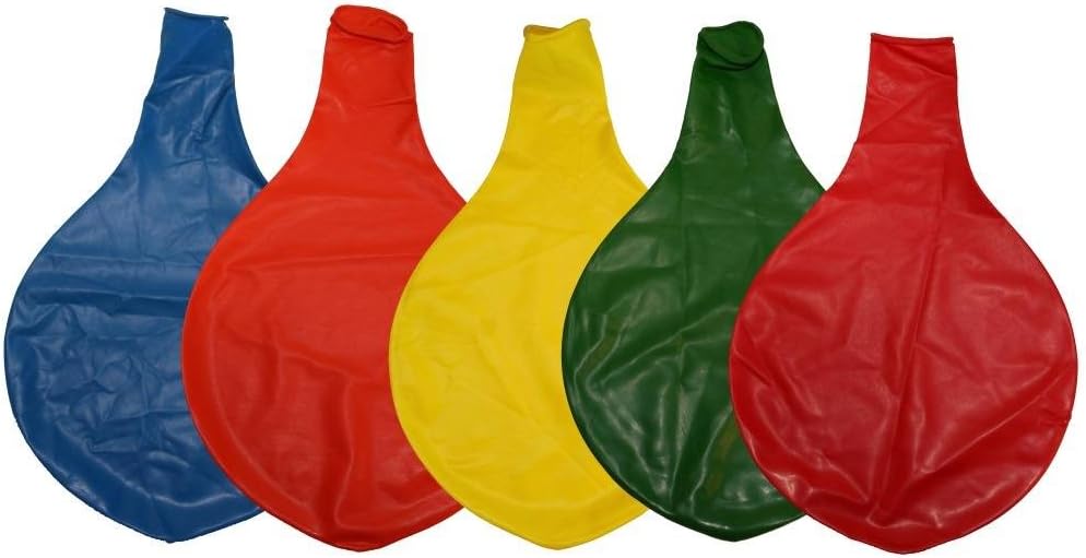 36 Inch Giant Latex Balloons Primary Assorted Colors (Premium Helium Quality) Pkg/5 Red, Orange, Yellow, Green, Blue