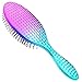 Oleh-Oleh Wet and Dry Brush Pro Detangle Hair Brush + Folding Mirror Mini Pop Up Hairbrush (rose+blue)