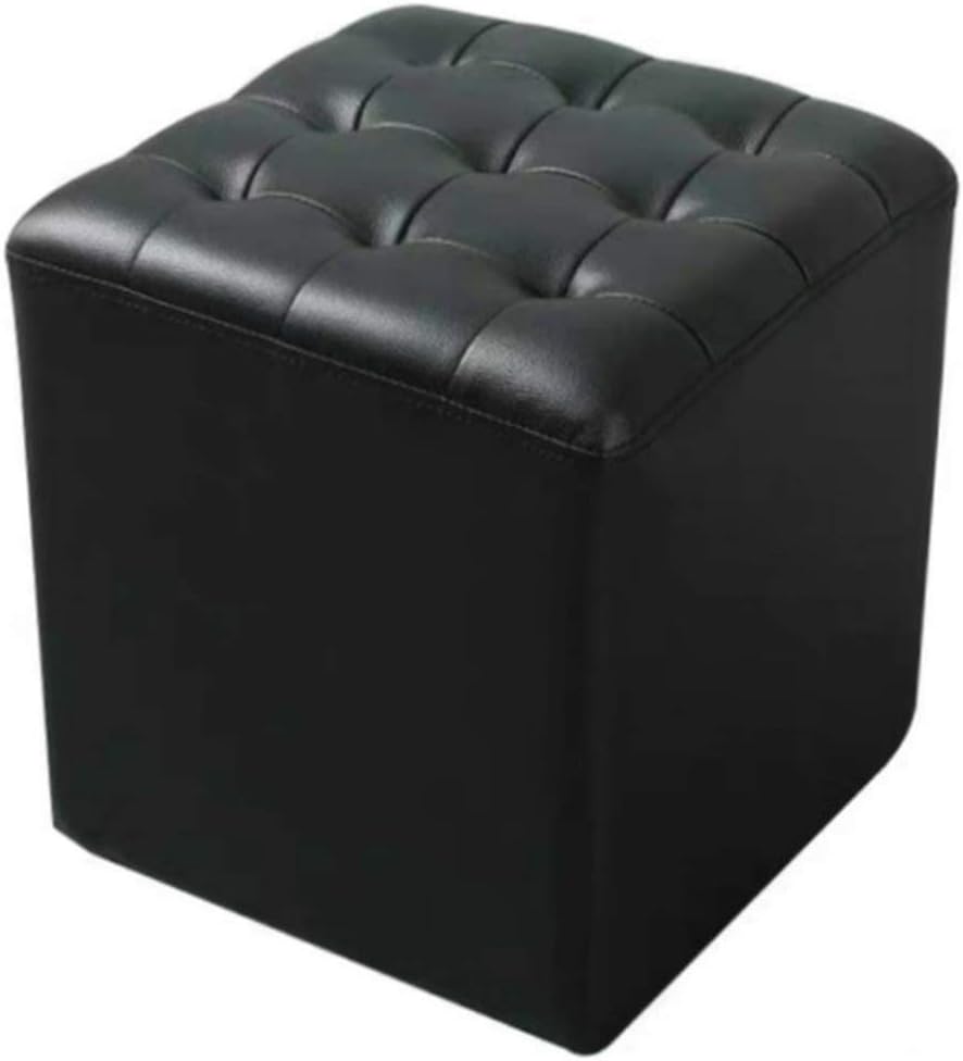 Black Creative Round Modern Small Faux Leather Stool Shoes Stool Sofa Pier Furniture Home Urbytus Com
