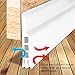 MAGZO Weather Stripping for Doors, 2 Inch Width X 47 Inch Length Upgraded Draft Stopper Under Door Draft Blocker Door Seal Strip Bottom with Adhesive (White)