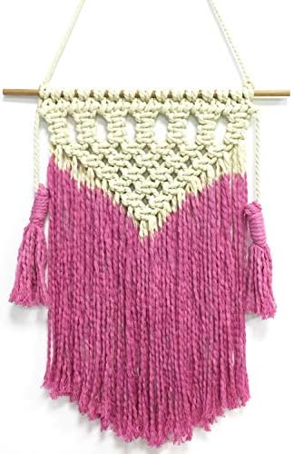 Macrame Wall Hanging Tapestry, Handmade Woven Wall Art Decor, Boho Wall Hanging for Bedroom Living Room Dorm Apartment