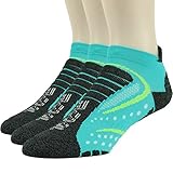 Facool Men's Dri-Fit Coolmax Athletic Cushion Hiking Trekking Walking Jogging Ankle Quarter Socks 3/6 Pairs