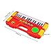 Piano for Kids, WOLFBUSH 31 Key Synthesizer Multi-function Electronic Keyboard Play Piano Organ Children Educational Toy - Red