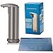 VCOO Automatic Soap Dispenser, Touchless Stainless Steel Soap Dispenser with Sensor Fingerprint Resistant and Waterproof Base for Kitchen Bathroom Sanitizer Shampoo