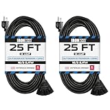Iron Forge Cable 2 Pack of 25 Ft Outdoor Extension