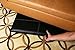 Juvale Faux, Folding, Wooden, Leather, Storage, Ottoman With Contrast Stitch Design 30 x 15 x 15 Inches, Black