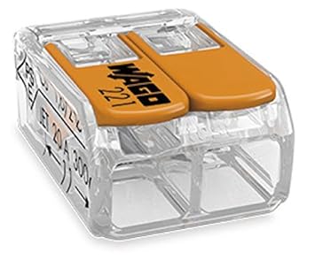 Verbindungsklemme WAGO-COMPACT 221, 2-Leiter-Klemme mit Betätigungshebeln (50 Stück)