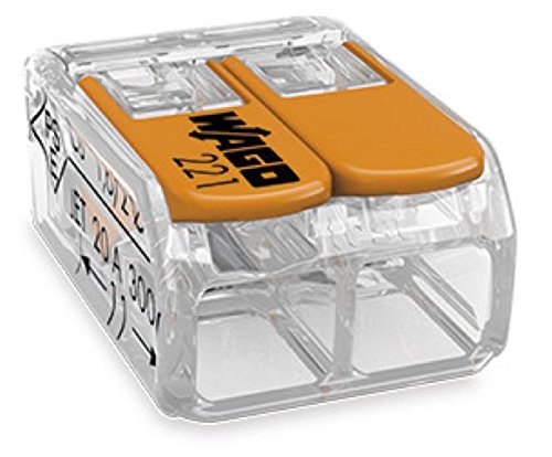 WAGO-COMPACT 221 2-Conductor Terminal with Actuation Levers (Pack of 25)