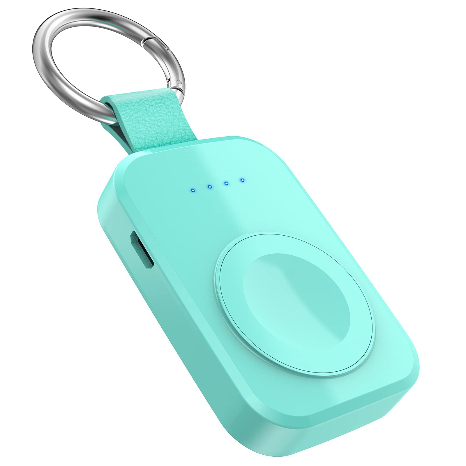i.VALUX Portable Wireless Charger for Apple Watch Series 11,10,9,8,7,6,5,4,3,2,SE,Ultra 1/2/3,1000mAh iWatch Charger,Magnetic Keychain Power Bank,Travel Accessories Battery Pack 45/44/42/49mm(Green)