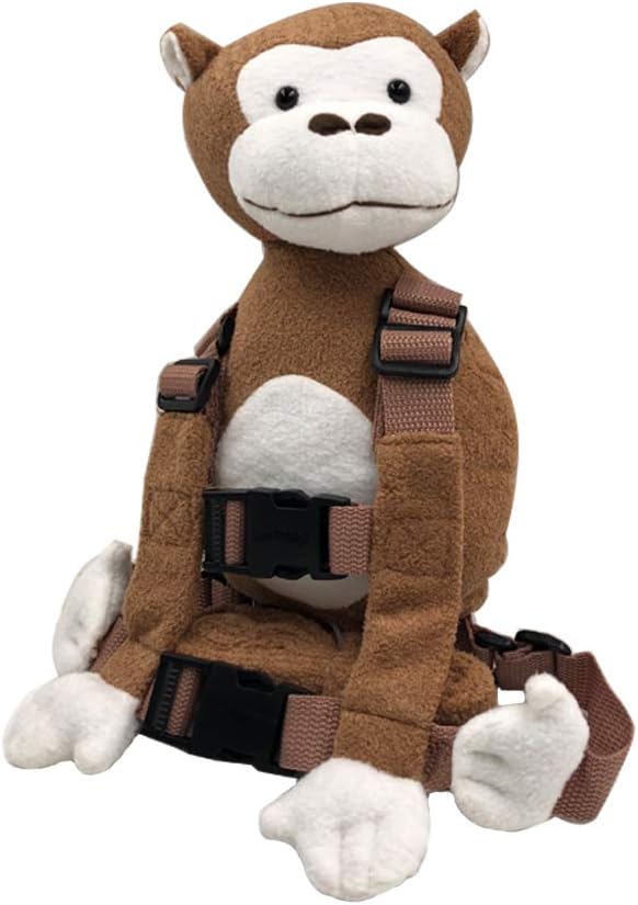 Berhapy 2 in 1 Monkey Toddler Safety Harness Backpack Children's Walking Leash Strap (White)