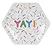 BLUE PANDA - Disposable - 24-Count Hexagon Paper Plates, Kids Birthday Party Supplies for Appetizer, Lunch, Dinner, and Dessert, 9 x 8 Inches
