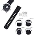 RANDON Quick Release Silicone Watch Bands Soft Rubber Watch Strap for Smart Watch,Pack of 2 (White/Sky Blue, 22)