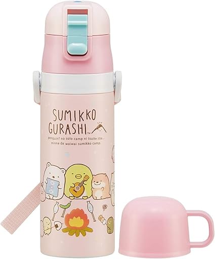 Amazon Co Jp スケーター 子供用 2way ステンレス 水筒 コップ付き すみっコぐらし キャンプ 430ml Skdc4 A ホーム キッチン