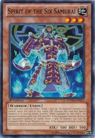 Yu-Gi-Oh! - Spirit of The Six Samurai (SDWA-EN012) - Structure Deck: Samurai Warlords - 1st Edition - Common