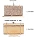 Womens Evening Clutch Bag Wedding Purse Bridal Prom Handbag Party Bag Elegance Rhinestone (Gold)