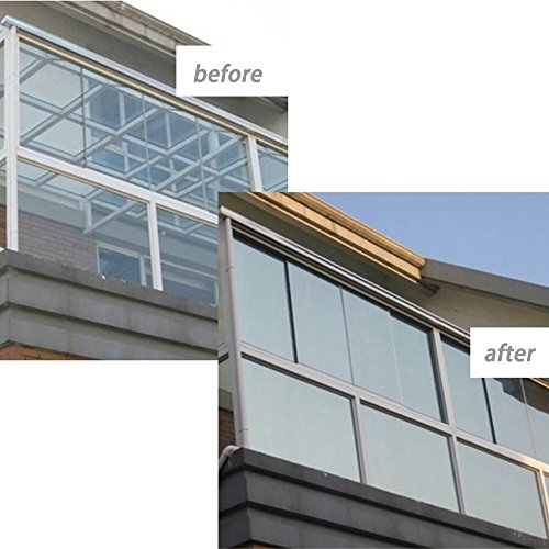 HOHO 60" x66ft roll Reflective One Way Silver Mirror Window Film Solar Tint Glass Sticker Privacy Protection(Silver)
